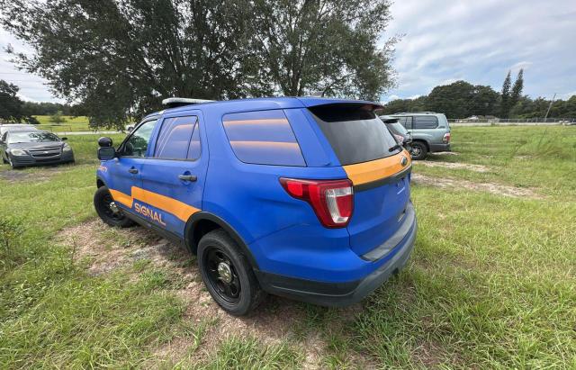 1FM5K8AR4JGC95605 - 2018 FORD EXPLORER POLICE INTERCEPTOR BLUE photo 3
