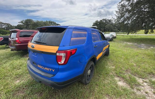 1FM5K8AR4JGC95605 - 2018 FORD EXPLORER POLICE INTERCEPTOR BLUE photo 4