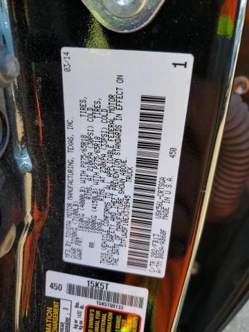 5TFUW5F10EX378945 - 2014 TOYOTA TUNDRA DOUBLE CAB SR/SR5 BLACK photo 12