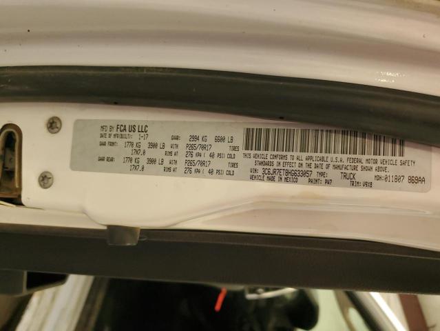 3C6JR7ET8HG633057 - 2017 RAM 1500 SLT WHITE photo 12