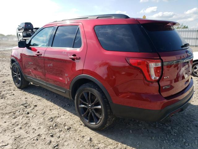 1FM5K8D88HGE34695 - 2017 FORD EXPLORER XLT RED photo 2