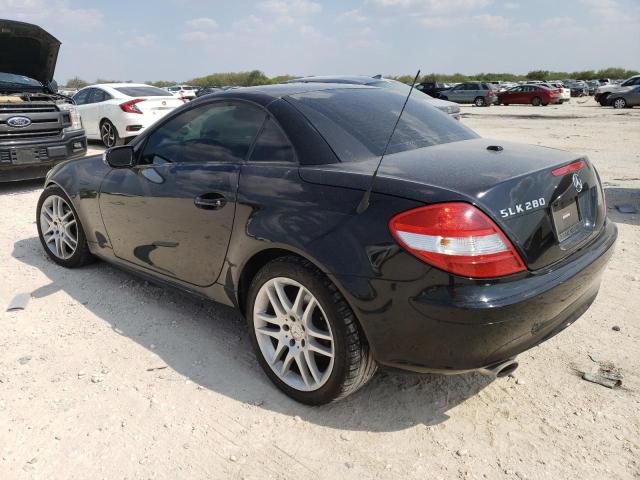 WDBWK54F37F167930 - 2007 MERCEDES-BENZ SLK 280 BLACK photo 2