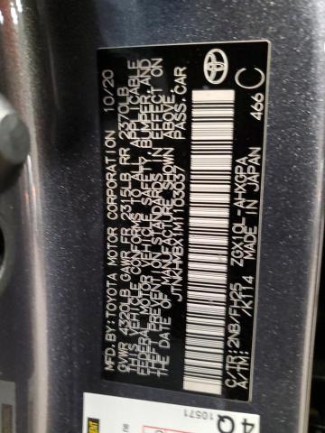 JTNKHMBX1M1103037 - 2021 TOYOTA C-HR XLE CHARCOAL photo 14