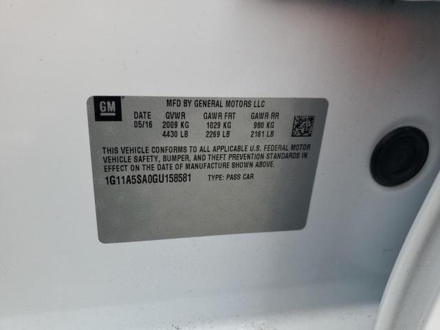 1G11A5SA0GU158581 - 2016 CHEVROLET MALIBU LIM LS Ağ foto 13