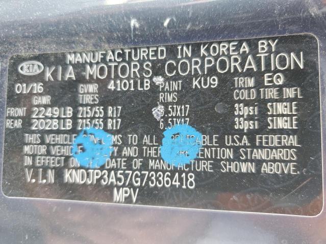 KNDJP3A57G7336418 - 2016 KIA SOUL + GRAY photo 13