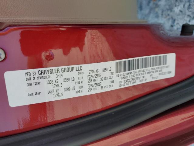 2C4RC1CG5ER336737 - 2014 CHRYSLER TOWN & COU TOURING L RED photo 13