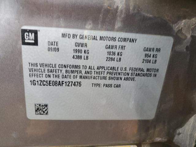 1G1ZC5E08AF127476 - 2010 CHEVROLET MALIBU 1LT 米色 照片 12