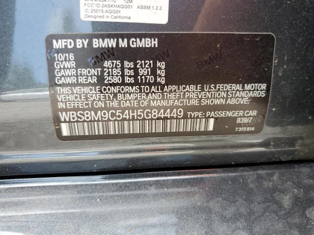 WBS8M9C54H5G84449 - 2017 BMW M3 GRAY photo 12