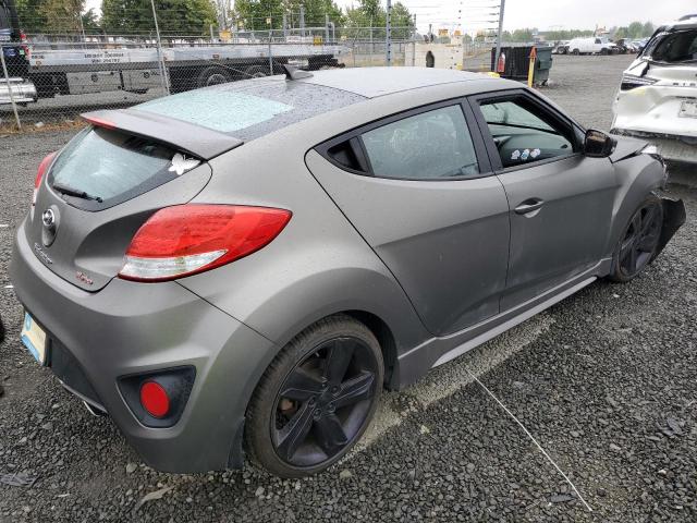 KMHTC6AE1FU249325 - 2015 HYUNDAI VELOSTER TURBO GRAY photo 3