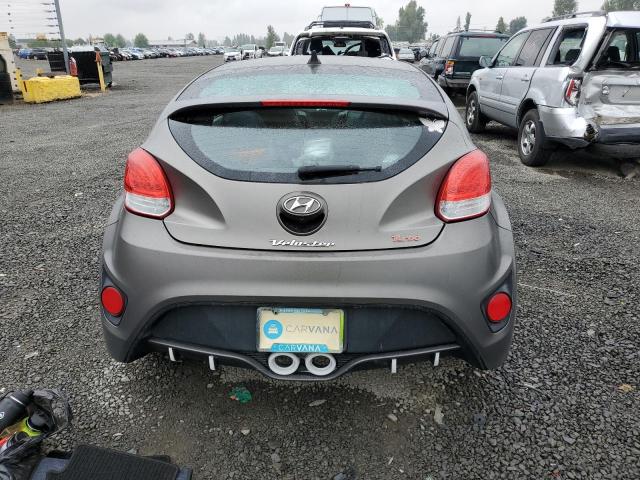 KMHTC6AE1FU249325 - 2015 HYUNDAI VELOSTER TURBO GRAY photo 6