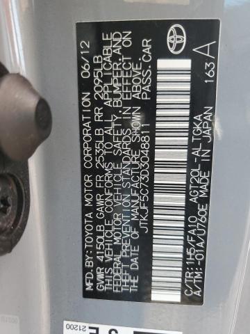 JTKJF5C73D3048811 - 2013 TOYOTA SCION TC Boz foto 12