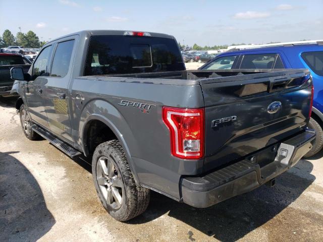 1FTEW1EF3GKE02729 - 2016 FORD F150 SUPERCREW GRAY photo 2