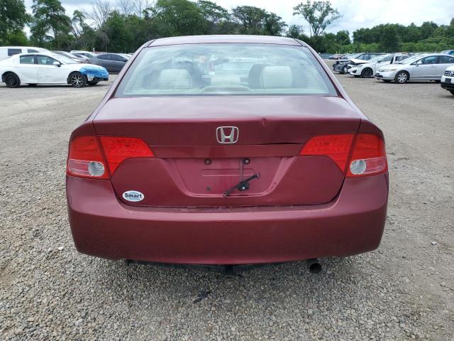 1HGFA16848L036618 - 2008 HONDA CIVIC EX BURGUNDY photo 6