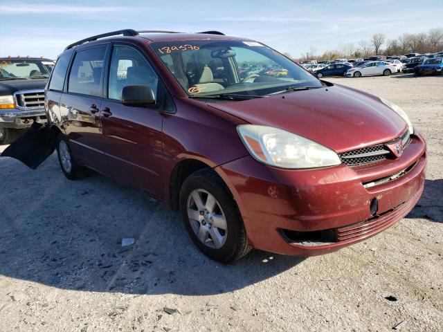 5TDZA23C34S184570 - 2004 TOYOTA SIENNA LE CE BURGUNDY photo 1