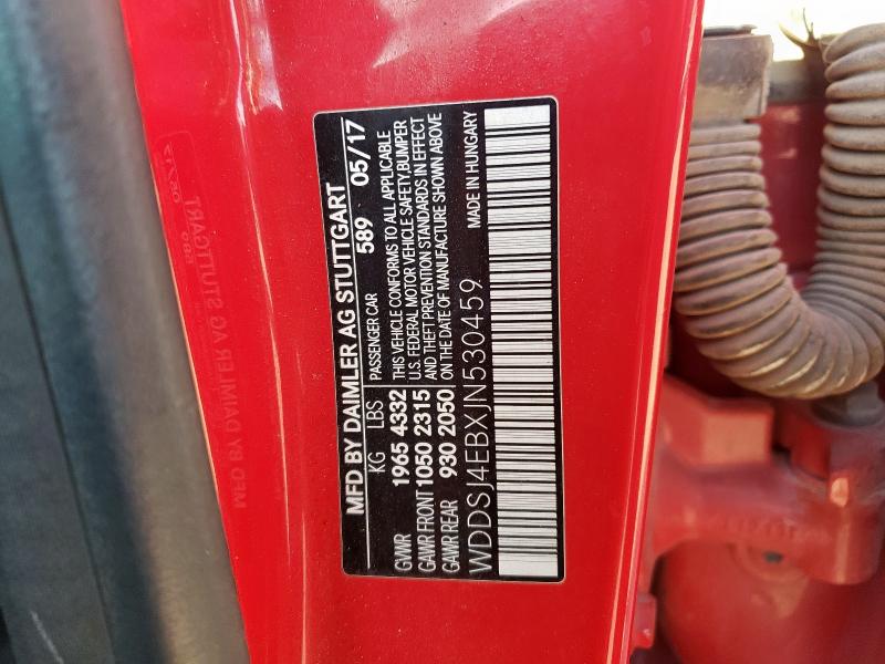 WDDSJ4EBXJN530459 - 2018 MERCEDES-BENZ CLA 250 红色 照片 12