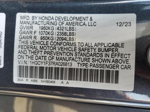1HGCY1F37RA026813 - 2024 HONDA ACCORD EX 石墨色 照片 13