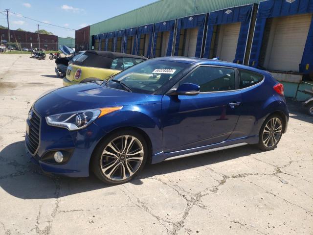 KMHTC6AE1GU294380 - 2016 HYUNDAI VELOSTER TURBO BLUE photo 1