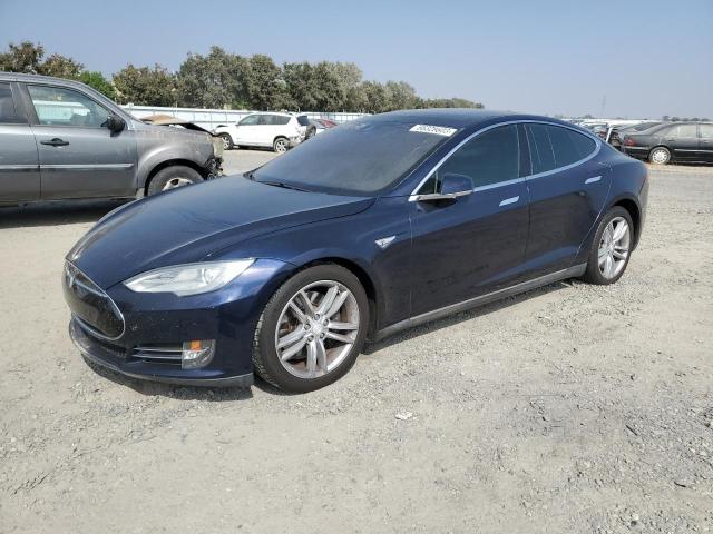 5YJSA1H16EFP58149 - 2014 TESLA MODEL S Կապույտ լուսանկար 1