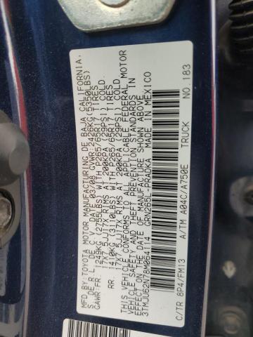 3TMJU62N78M064114 - 2008 TOYOTA TACOMA DOUBLE CAB PRERUNNER BLUE photo 12