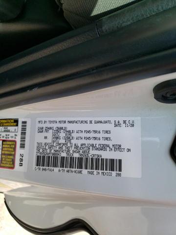 3TYRX5GNXMT008843 - 2021 TOYOTA TACOMA ACCESS CAB Ақ фото 12