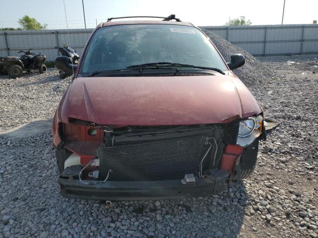 2A4GP54L47R297022 - 2007 CHRYSLER TOWN & COU TOURING წითელი ფოტო 5