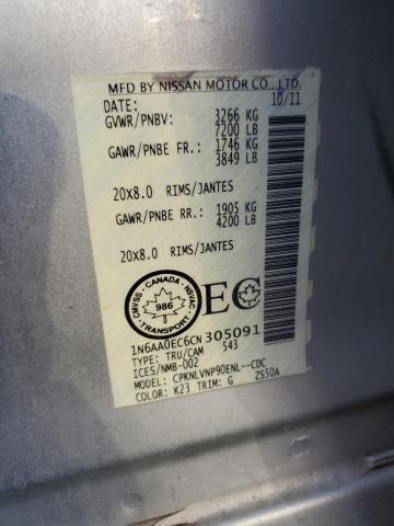 1N6AA0EC6CN305091 - 2012 NISSAN TITAN S Ağ foto 13