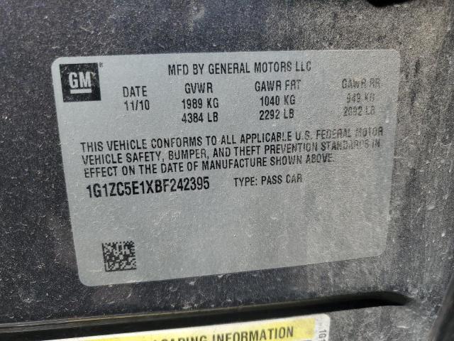 1G1ZC5E1XBF242395 - 2011 CHEVROLET MALIBU 1LT 石墨色 照片 12