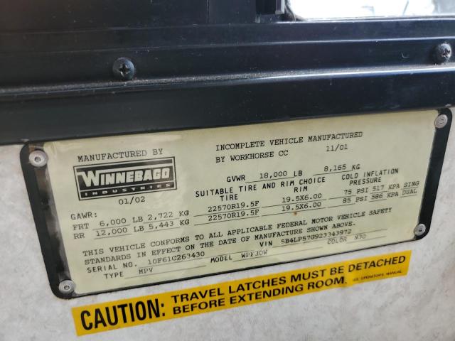 5B4LP57G923343972 - 2002 WINNEBAGO MOTORHOME P3500 TWO TONE photo 10