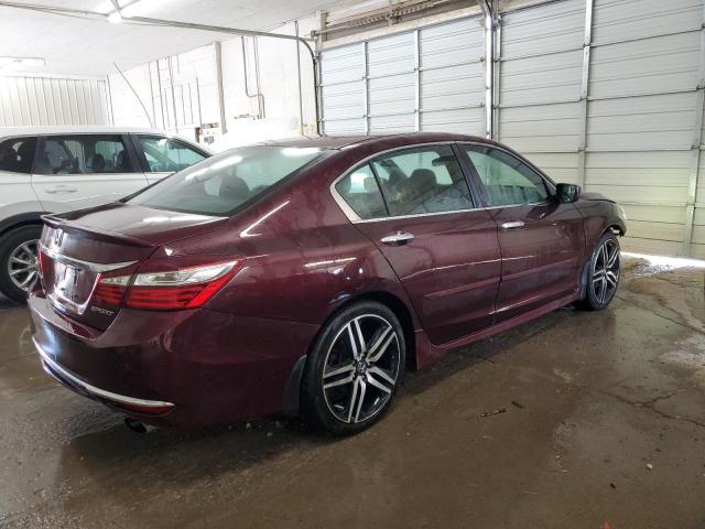 1HGCR2F51HA133553 - 2017 HONDA ACCORD SPORT მუქწითელი ფოტო 3