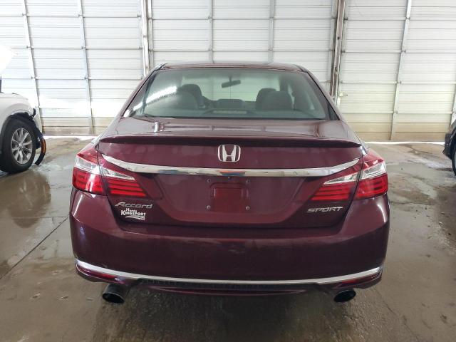 1HGCR2F51HA133553 - 2017 HONDA ACCORD SPORT მუქწითელი ფოტო 6