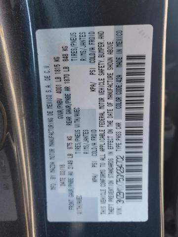 3MZBM1X75GM294702 - 2016 MAZDA 3 GRAND TOURING GRAY photo 12