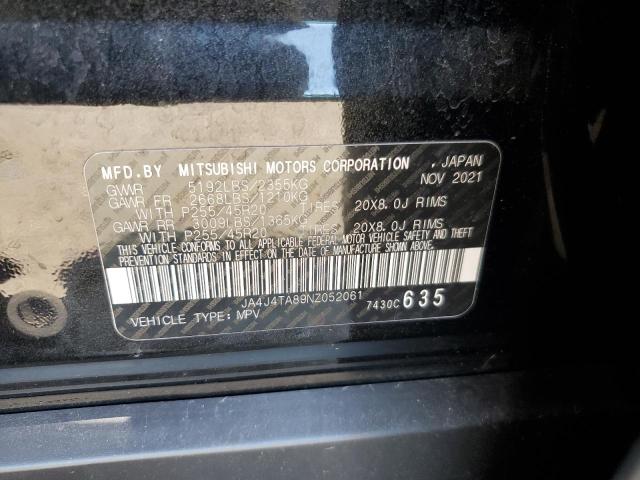 JA4J4TA89NZ052061 - 2022 MITSUBISHI OUTLANDER ES BLACK photo 13