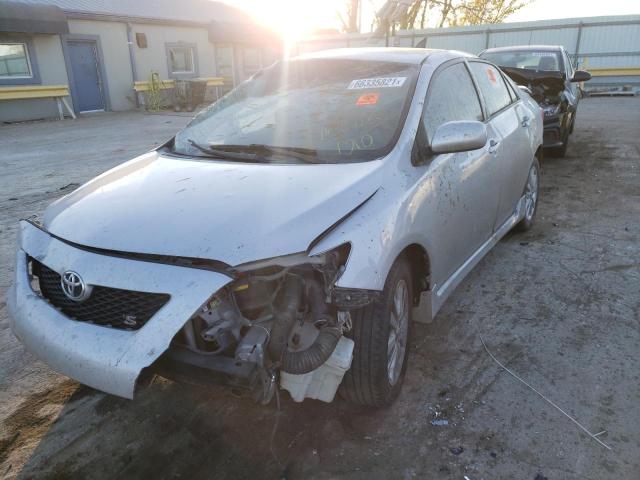 1NXBU40E69Z109161 - 2009 TOYOTA COROLLA BASE SILVER photo 2