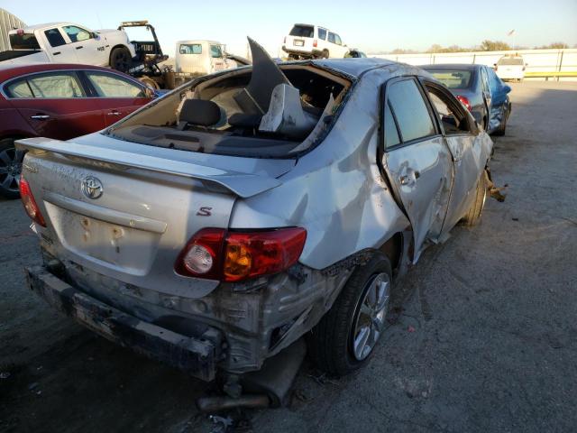 1NXBU40E69Z109161 - 2009 TOYOTA COROLLA BASE SILVER photo 4