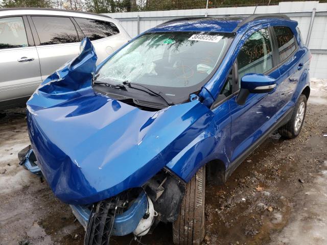 MAJ6S3GL8MC399305 - 2021 FORD ECOSPORT SE BLUE photo 2