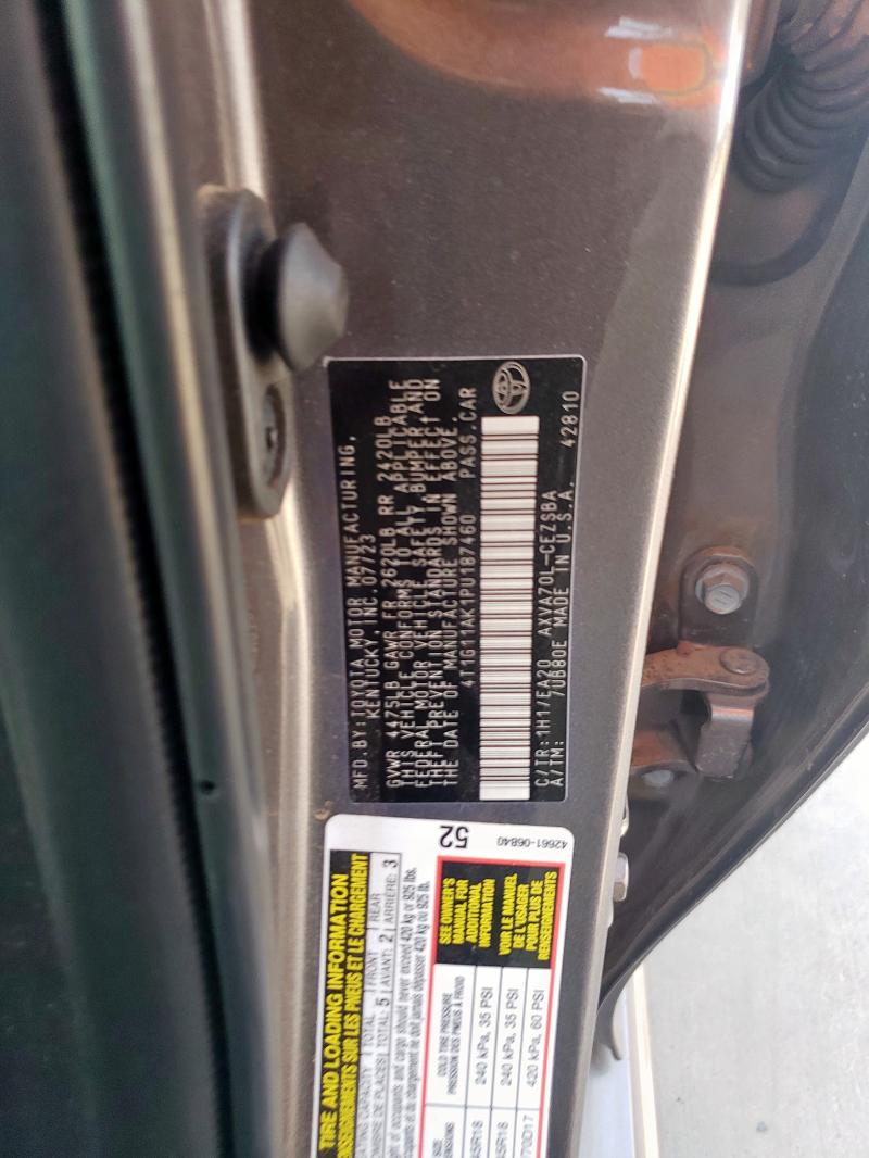 4T1G11AK1PU187460 - 2023 TOYOTA CAMRY SE NIGHT SHADE GRAY photo 12