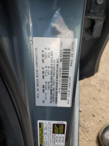 JM1BL1V73C1696900 - 2012 MAZDA 3 I GRAY photo 12