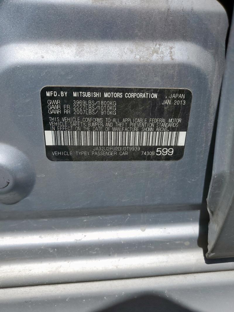 JA32U2FU2DU019939 - 2013 MITSUBISHI LANCER ES/ES SPORT 银色 照片 12