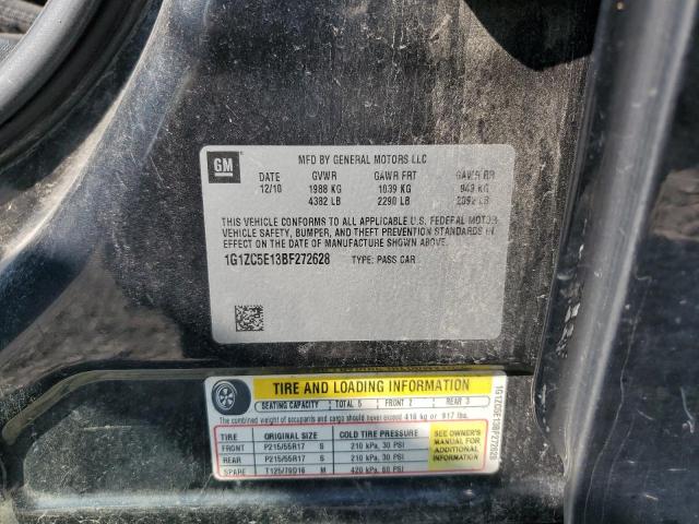 1G1ZC5E13BF272628 - 2011 CHEVROLET MALIBU 1LT 黑色 照片 12