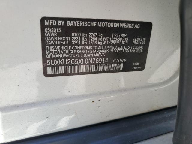 5UXKU2C5XF0N76914 - 2015 BMW X6 XDRIVE35I WHITE photo 13
