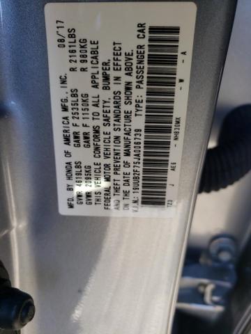 19UUB2F75JA006739 - 2018 ACURA TLX ADVANCE SILVER photo 12