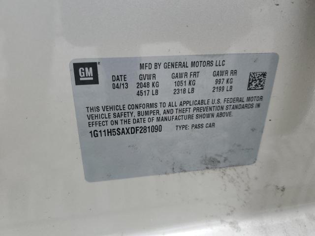 1G11H5SAXDF281090 - 2013 CHEVROLET MALIBU LTZ ოქროსფერი ფოტო 12