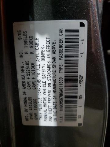 1HGCM56786A011609 - 2006 HONDA ACCORD EX GRAY photo 12