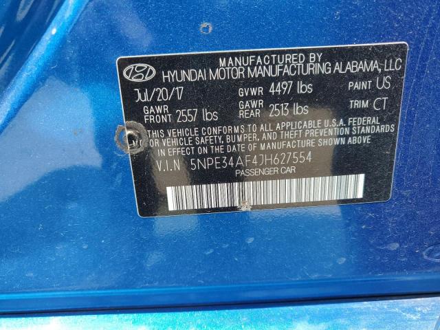 5NPE34AF4JH627554 - 2018 HYUNDAI SONATA SPORT Көк фото 12