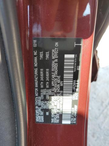 5TDJZRFH8JS837718 - 2018 TOYOTA HIGHLANDER SE برغندي صورة 13