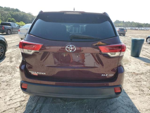 5TDJZRFH8JS837718 - 2018 TOYOTA HIGHLANDER SE برغندي صورة 6