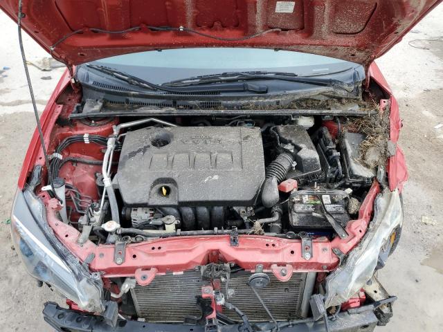 2T1BURHE6KC182412 - 2019 TOYOTA COROLLA L RED photo 11