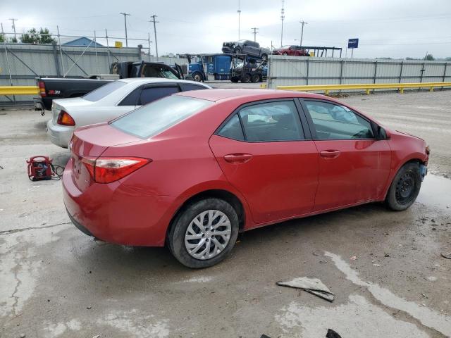 2T1BURHE6KC182412 - 2019 TOYOTA COROLLA L RED photo 3