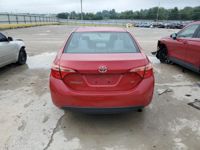 2T1BURHE6KC182412 - 2019 TOYOTA COROLLA L RED photo 6