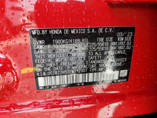 3CZRZ2H57PM742907 - 2023 HONDA HR-V SPORT 红色 照片 13